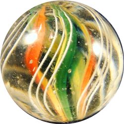 Marbles: Lot #119. Swirl. Divided Core. 19/32". Mint- 9.0.