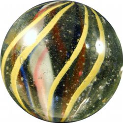 Marbles: Lot #132. Swirl. Divided Core. 31/32". Mint- 9.2.