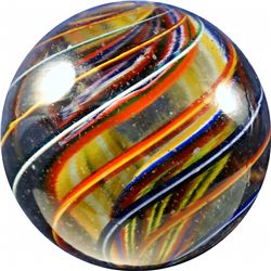 Marbles: Lot #143. Swirl. Ribbon Core. 1-9/16". NM+ 8.9.