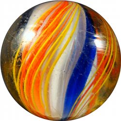 Marbles: Lot #150 Swirl. Solid Core. 1-3/16". NM 8.7.