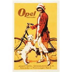 LOTTO DI N. 2 MANIFESTI PER LE BICICLETTE OPEL