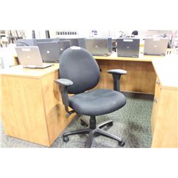 BLACK ADJUSTABLE ARM MULTI-LEVER TASK CHAIR