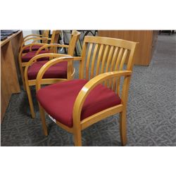 KRUG RED MAPLE FRAMED CLIENT CHAIR