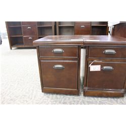 MAHOGANY 2-DRAWER MOBILE PEDESTAL