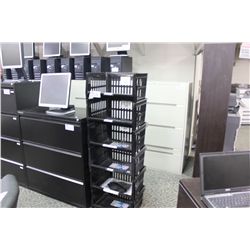 LOT OF 5 STACKING BASKETS