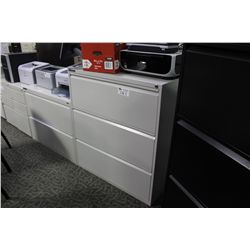 GREY 3-DRAWER LATERAL FILE CABINET