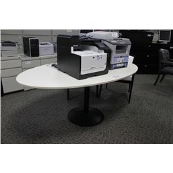 WHITE 5' OVAL MEETING TABLE