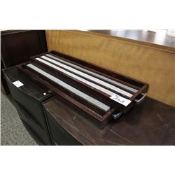 2 MAHOGANY DISPLAY TRAYS