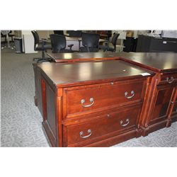 WALNUT TRADITIONAL 2-DRAWER LATERAL FILE CABINET