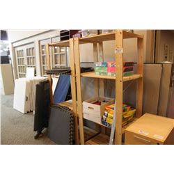 2 6' WOODEN SHELVING UNITS