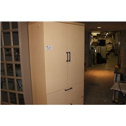 MAPLE 6' 2-DRAWER LATERAL FILE CABINET WITH DOUBLE DOOR BOOKCASE