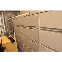 GREY 5-DRAWER LATERAL FILE CABINET