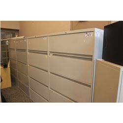 GREY 5-DRAWER LATERAL FILE CABINET