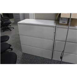 BEIGE 3-DRAWER LATERAL FILE CABINET