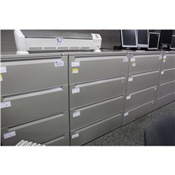 GREY 4-DRAWER LATERAL FILE CABINET