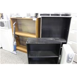 LOT OF 3 BOOKCASES AND 2 MULTI-SHELF ORGANIZERS