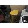 Image 1 : 2 WOODEN STOOLS AND 3 OFFICE CHAIRS