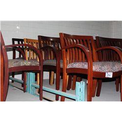 LOT OF APPROXIMATELY 20 MISCELLANEOUS WOODEN CLIENT CHAIRS