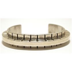 Vintage Old Pawn Navajo Turquoise Sterling Silver HEAVY Cuff Bracelet