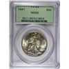 Image 1 : 1941 WALKING LIBERTY HALF DOLLAR, PCGS MS-65 GREEN LABEL