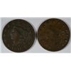 Image 1 : 1818 FINE & 1822 VF LARGE CENTS