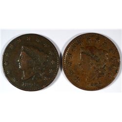 1825 VF & 1826 VF LARGE CENTS