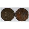 Image 1 : 1834 FINE & 1837 VF LARGE CENTS