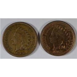 1862 VF & 1863 AU INDIAN HEAD CENTS