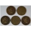 5- INDIAN HEAD CENTS (59,60,61,62,63) GOOD