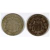 1870 GOOD & 1872 AG SHIELD NICKELS