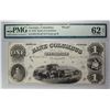 Image 1 : 1856 $1 BANK OF COLUMBUS, GA PROOF NOTE PMG 62