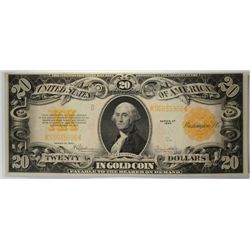 1922 $20 GOLD CERTIFICATE CHOICE 63+