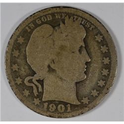 1901-O BARBER QUARTER AG