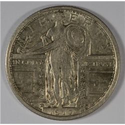 1917 TYPE 1 STANDING LIBERTY QUARTER XF