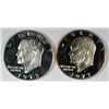 Image 1 : 2-IKE DOLLARS PROOFS (1973-S, 1977-S)
