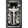 Image 2 : CROSS WITH JESUS CHRIST, BIRDS AND FLOWERS ON A HIGH QUALITY  SILVER INGOT