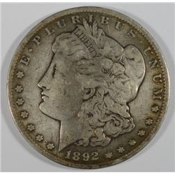 1892-CC MORGAN DOLLAR F-VF KEY COIN