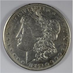 1899 MORGAN SILVER DOLLAR, AU