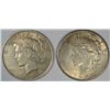 Image 1 : 1923-P AND 1923-D NICE CIRCULATED PEACE SILVER  DOLLARS