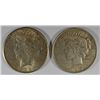 Image 3 : 1923-P AND 1923-D NICE CIRCULATED PEACE SILVER  DOLLARS