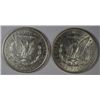 Image 2 : ( 2 )  VERY  NICE CIRCULATED MORGAN SILVER DOLLARS: 1886-0 AND 1896-P