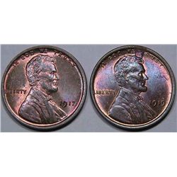 1917 and 1919 Lincoln Cents Choice Unc