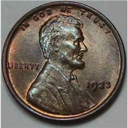 1923 Lincoln Cent Near Gem Colorful Toned Unc
