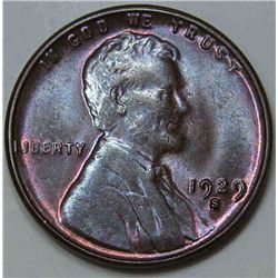 1929-S Lincoln Cent MS-64 Red and Brown
