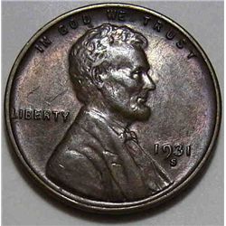 1931-S Lincoln Cent AU Key Date