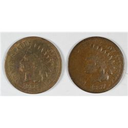 1866 GOOD & 1867 GOOD INDIAN HEAD CENTS