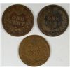 Image 2 : 1873 VG+ & 1874 FINE  & 1875 VG INDIAN HEAD CENTS