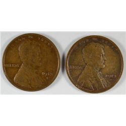 1913-D XF & 1913-S VF LINCOLN CENTS