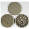 Image 2 : 3 SHIELD NICKELS AG (69,82,83)