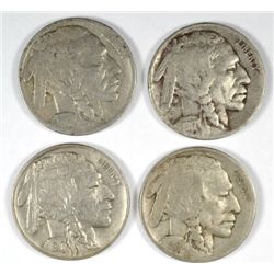 4-1917 BUFFALO NICKELS GRADING SET (GOOD, VG, FINE, XF)